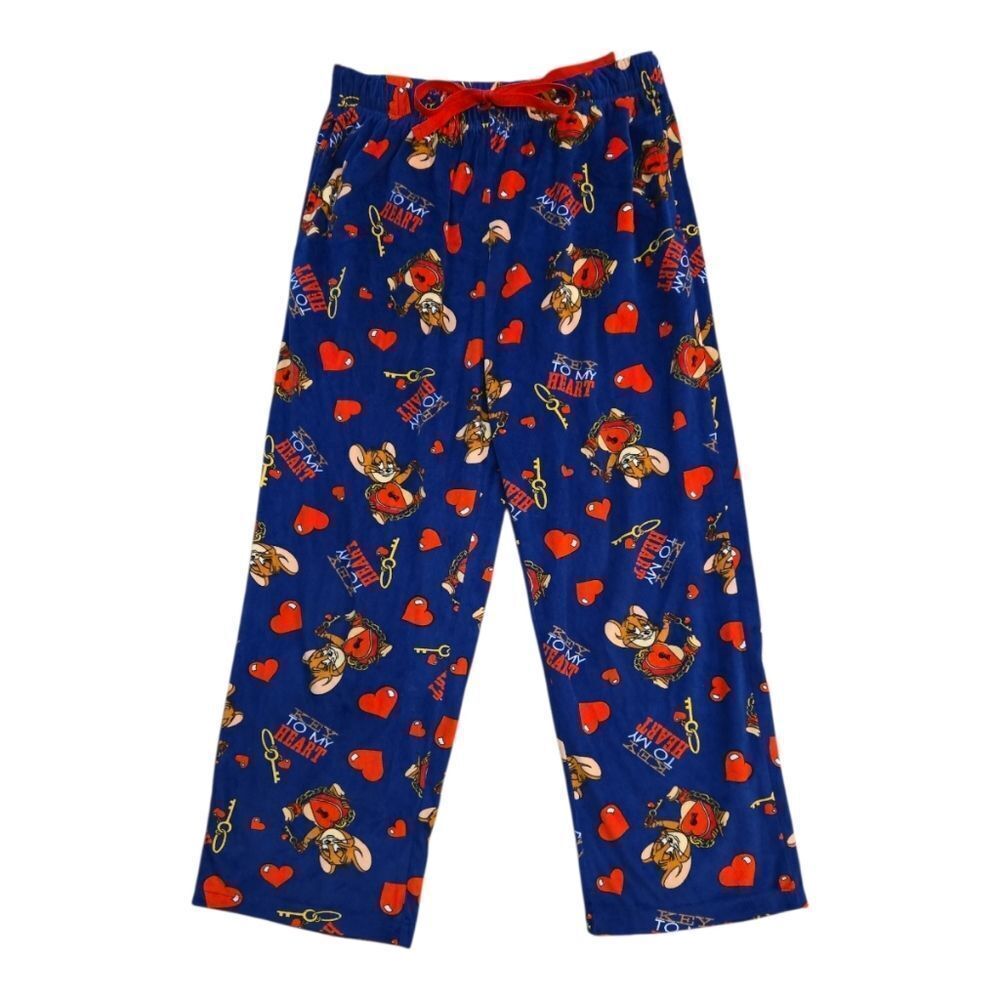EC TOM & JERRY VELOUR PAJAMA BOTTOMS W/POCKETS SZ. M